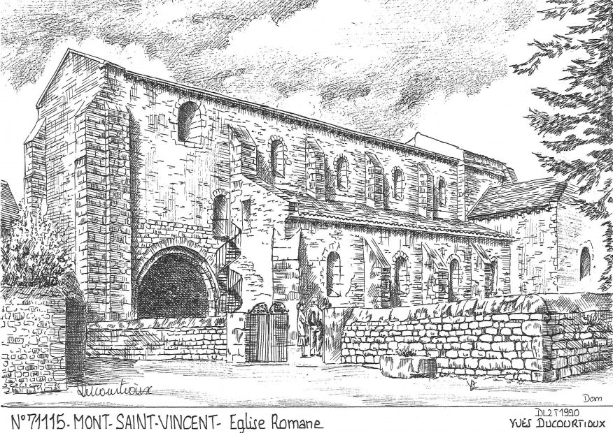 N 71115 - MONT ST VINCENT - église romane